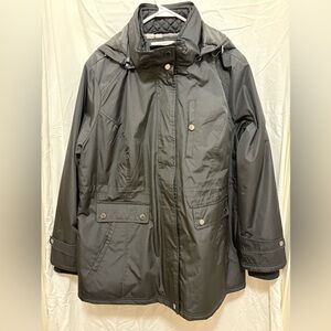Liz Claiborne Black Hooded Jacket